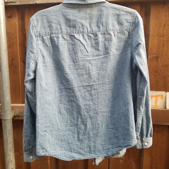 Jones New York Chambray Button Down Roll Sleeve M - Picture 5 of 6